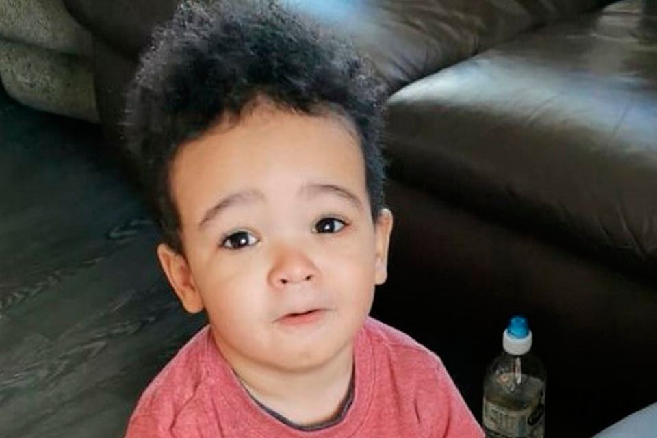 Daniel Aruebose pictured at the age of two-and-a-half